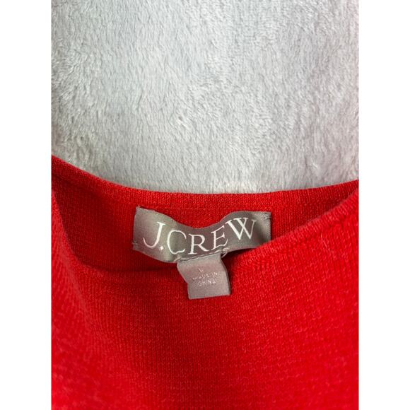 J.Crew Squareneck Mini Sweater-Dress – Belvedere Red – Size L - Picture 5 of 6